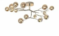 KHG Deckenleuchte, 15-flammig, chrom / Glaskugeln in Rauchglas -Innenleuchten Verkaufsladen 11685322 1 202009022245