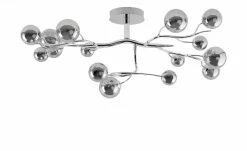KHG Deckenleuchte, 15-flammig, chrom / Glaskugeln in Rauchglas -Innenleuchten Verkaufsladen 11685322 4 202009022245