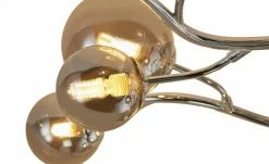 KHG Deckenleuchte, 15-flammig, chrom / Glaskugeln in Rauchglas -Innenleuchten Verkaufsladen 11685322 5 202009022245