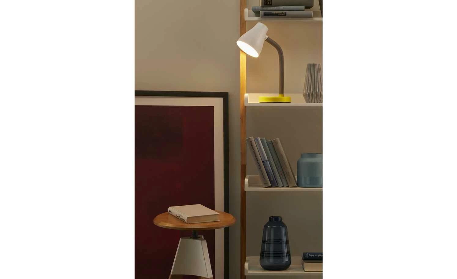 KHG Tischleuchte, 1-flammig, gelb/weiß 3 KHG Tischleuchte, 1-flammig, gelb/weiß