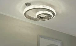 KHG LED-Kristall-Deckenleuchte, `Kreise´