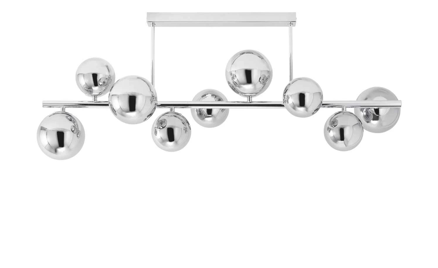 Meisterleuchten Deckenleuchte, 9-flammig, chrom, Rauchglas-Kugeln 6 Meisterleuchten Deckenleuchte, 9-flammig, chrom, Rauchglas-Kugeln – Bild 4