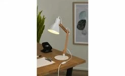 KHG Tischleuchte, 1-flammig, Buche/Weiß