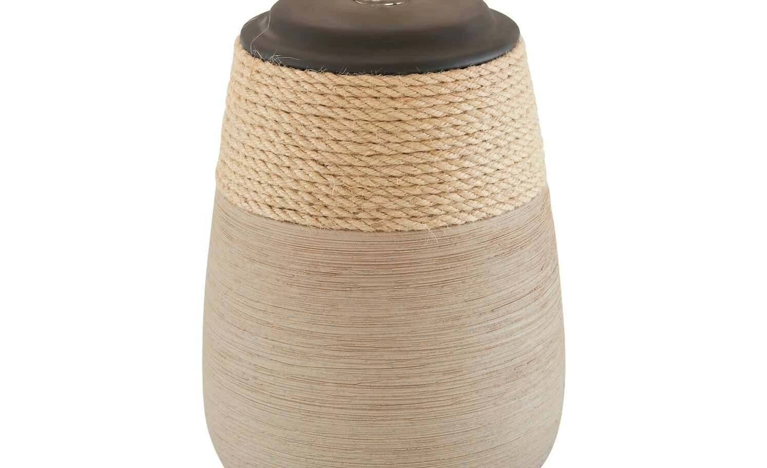 KHG Keramik-Tischleuchte, 1-flammig, Leinen-Schirm 10 KHG Keramik-Tischleuchte, 1-flammig, Leinen-Schirm – Bild 8