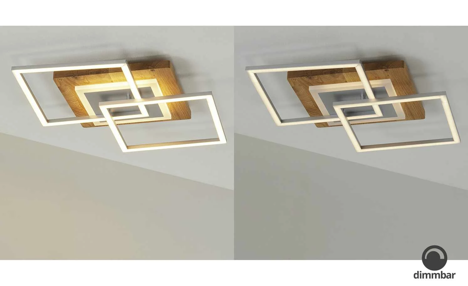 LED-Deckenleuchte, 2-flammig, Asteiche 6 LED-Deckenleuchte, 2-flammig, Asteiche – Bild 4