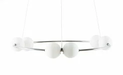 Meisterleuchten LED-Pendelleuchte, 6-flammig, chrom / weiß -Innenleuchten Verkaufsladen 11685700 7 202202242232