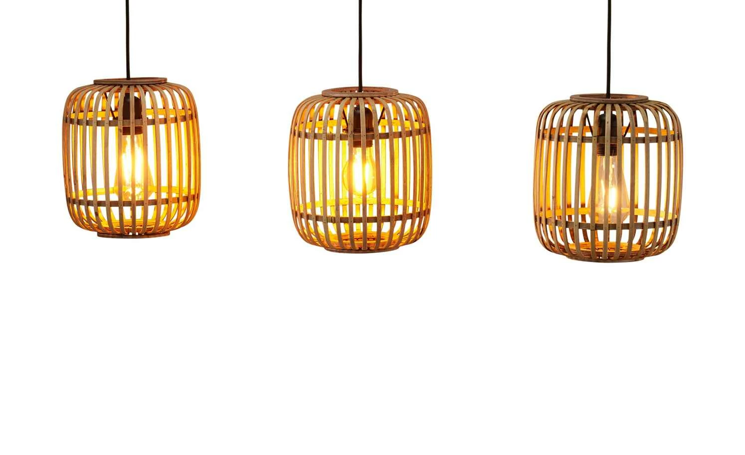 Pendelleuchte 3-flammig, Bambusschirm 5 Pendelleuchte 3-flammig, Bambusschirm – Bild 3
