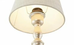 Tischleuchte, 1-flammig, Stoffschirm grau `klein´ | 33|cm -Innenleuchten Verkaufsladen 11685733 4 202008202250