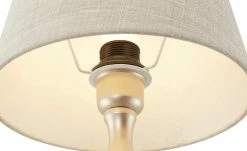 Tischleuchte, 1-flammig, Stoffschirm grau `mittel´ | 41|cm -Innenleuchten Verkaufsladen 11685734 5 202008202250