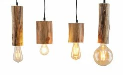 Pendelleuchte, 4-flammig, Eukalyptus-Holz -Innenleuchten Verkaufsladen 11685744 3 202101082255