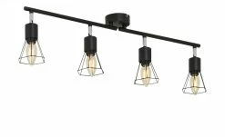 Deckenstrahler, 4-flammig, Draht schwarz 11 Deckenstrahler, 4-flammig, Draht schwarz -Innenleuchten Verkaufsladen 11685749 2 202012032240