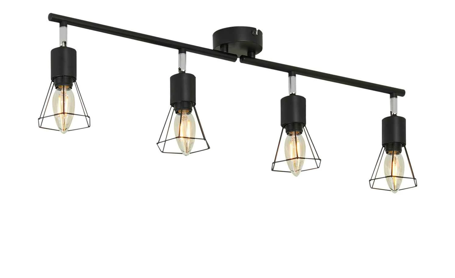 Deckenstrahler, 4-flammig, Draht schwarz 6 Deckenstrahler, 4-flammig, Draht schwarz – Bild 4