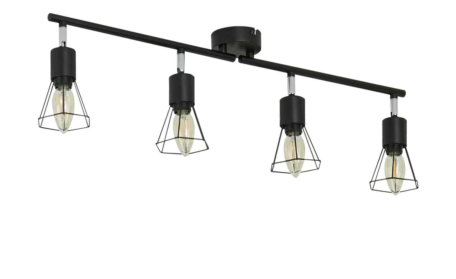 Deckenstrahler, 4-flammig, Draht schwarz 7 Deckenstrahler, 4-flammig, Draht schwarz – Bild 5