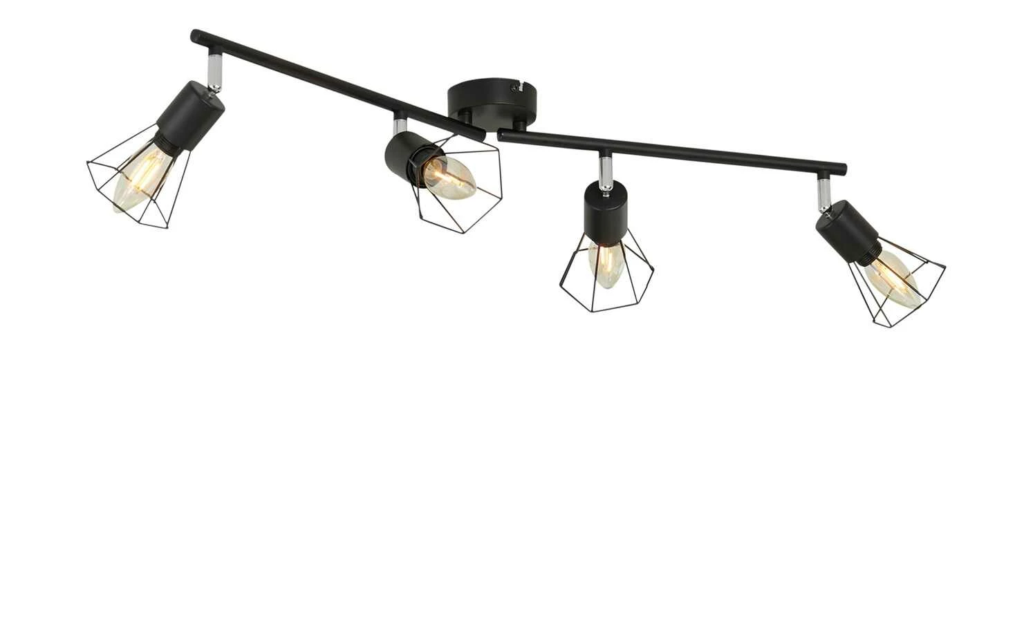 Deckenstrahler, 4-flammig, Draht schwarz 4 Deckenstrahler, 4-flammig, Draht schwarz – Bild 2