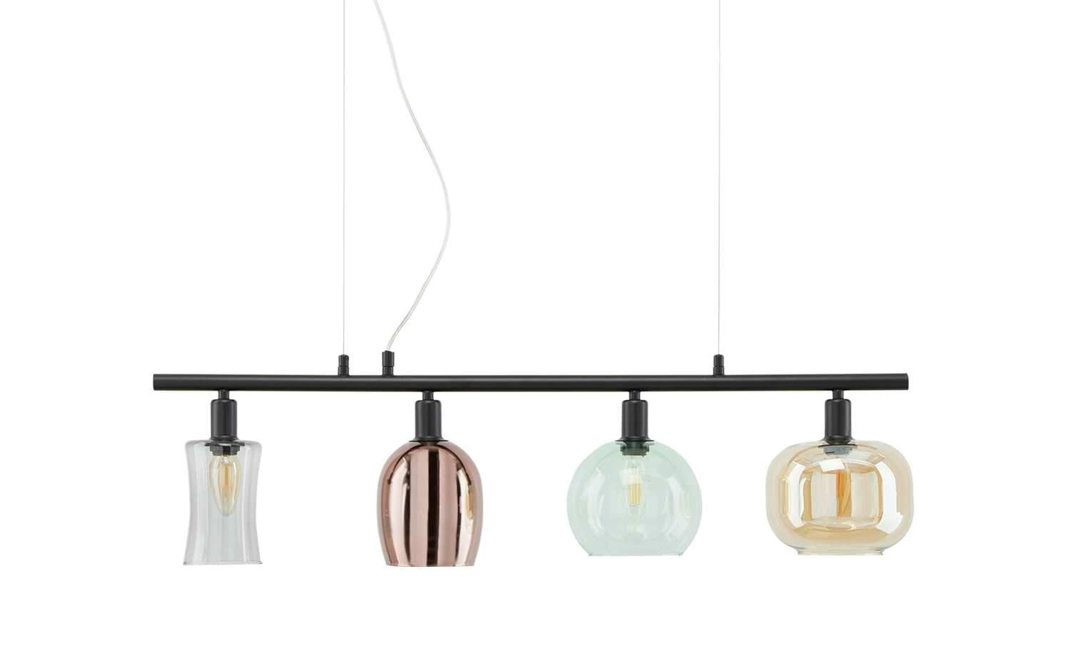 Pendelleuchte,4-flammig, bunte Gläser 4 Pendelleuchte,4-flammig, bunte Gläser – Bild 2