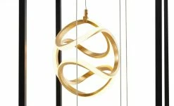 Fischer-Honsel LED-Stehleuchte, schwarz/Blattgold -Innenleuchten Verkaufsladen 11685774 1 202201312235