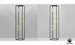 Fischer-Honsel LED-Stehleuchte, schwarz/Blattgold