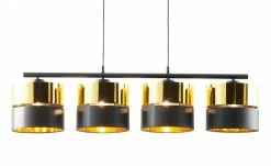 Pendelleuchte, 4-flammig, Schwarz/goldfarben -Innenleuchten Verkaufsladen 11685835 3 202011202242