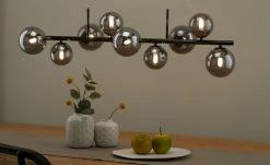 Meisterleuchten Pendelleuchte, 9-flammig, schwarzchrom, Rauchglas -Innenleuchten Verkaufsladen 11685858 3 202103032233