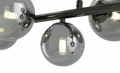 Meisterleuchten Pendelleuchte, 9-flammig, schwarzchrom, Rauchglas -Innenleuchten Verkaufsladen 11685858 6 202209022236