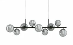 Meisterleuchten Pendelleuchte, 9-flammig, schwarzchrom, Rauchglas -Innenleuchten Verkaufsladen 11685858 8 202209022236