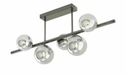 Meisterleuchten Deckenleuchte, 5-flg. schwarzchrom/Rauchglas 8 Meisterleuchten Deckenleuchte, 5-flg. schwarzchrom/Rauchglas -Innenleuchten Verkaufsladen 11685859 2 202107081239
