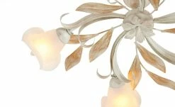 Deckenleuchte, 5-flammig weiß/goldfarben abgesetzt -Innenleuchten Verkaufsladen 11685870 3 202107142234