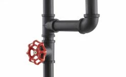 KHG Stehleuchte, 3-flammig, schwarz ´Wasserrohr` -Innenleuchten Verkaufsladen 11685897 5 202108172241