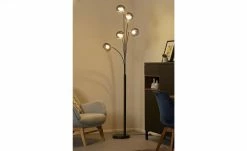 Meisterleuchten Bogenleuchte, 5-flammig, schwarz / Rauchglas -Innenleuchten Verkaufsladen 11685898 2 202204191232