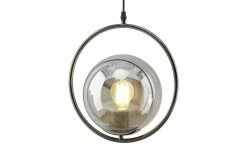 KHG Pendelleuchte, 1-flammig, schwarz-chrom mit Rauchglas -Innenleuchten Verkaufsladen 11685908 5 202107052232