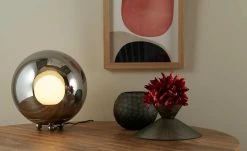 Meisterleuchten LED-Glaskugel in Rauchglas