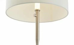 KHG LED-Stehleuchte, 1-flammig, Nickel-matt mit Stoffschirm -Innenleuchten Verkaufsladen 11685915 1 202108201246