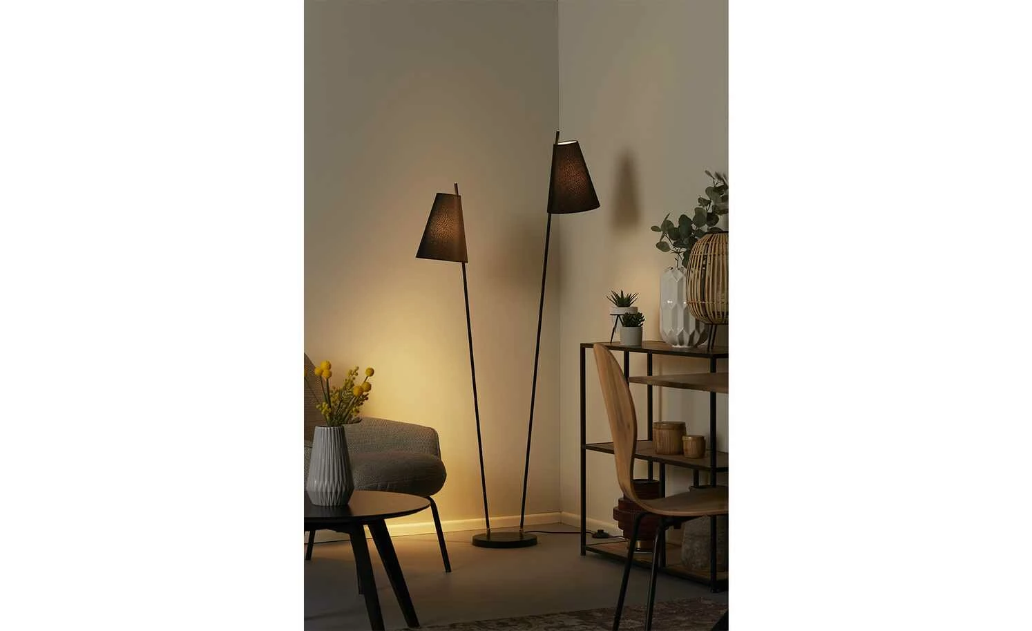 KHG Stehleuchte, 2-flammig, schwarz 3 KHG Stehleuchte, 2-flammig, schwarz