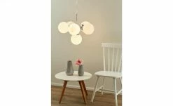 Meisterleuchten Pendelleuchte, 6-flammig, chrom/ Glaskugel