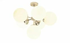 Meisterleuchten Deckenleuchte, 6-flammig, chrom/ Glaskugel -Innenleuchten Verkaufsladen 11685920 1 202108201246