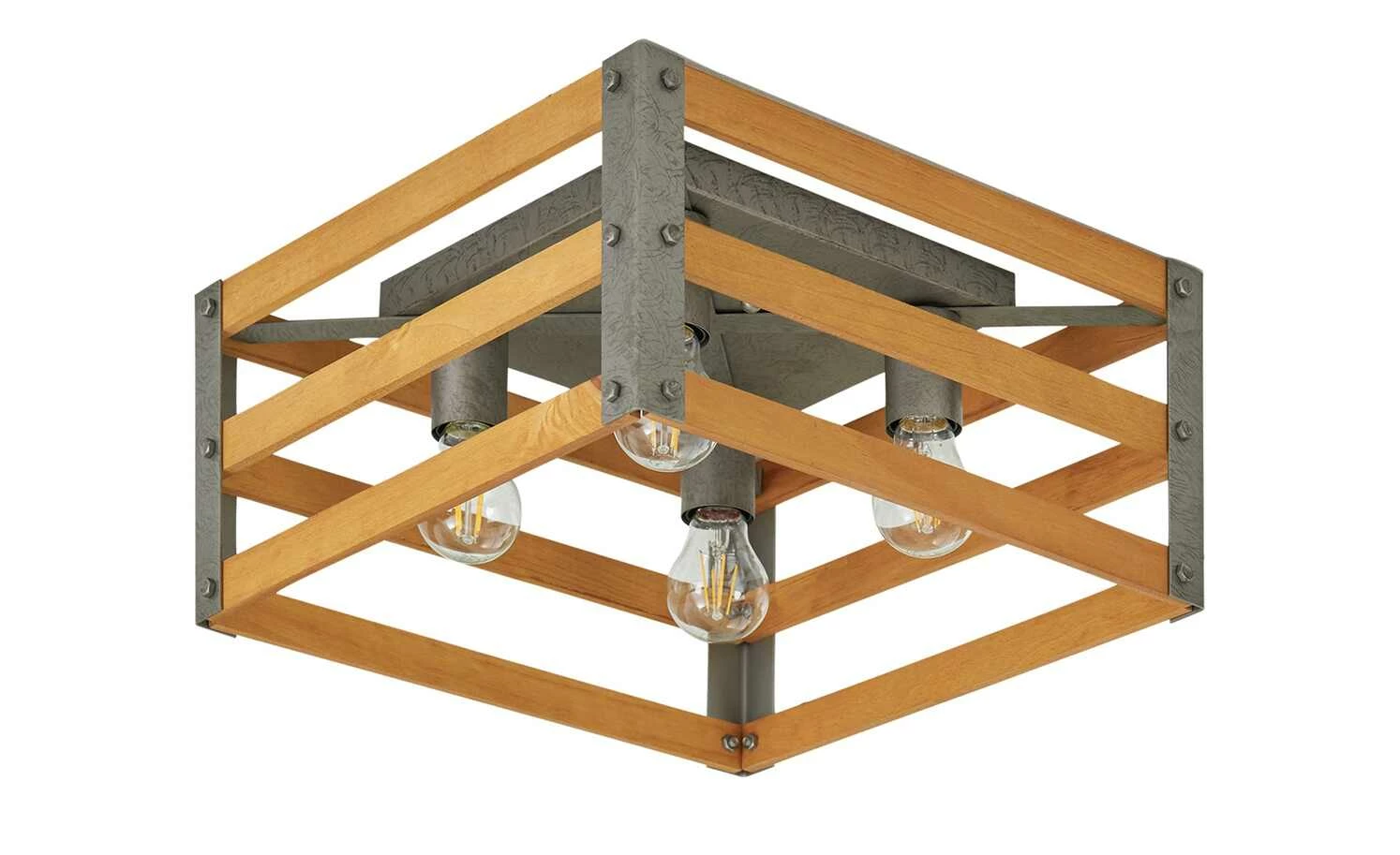 Trio Deckenleuchte, 4-flammig, Paletten-Optik 4 Trio Deckenleuchte, 4-flammig, Paletten-Optik – Bild 2