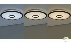 Trio LED-Deckenleuchte weiß/schwarz klein | 18|W