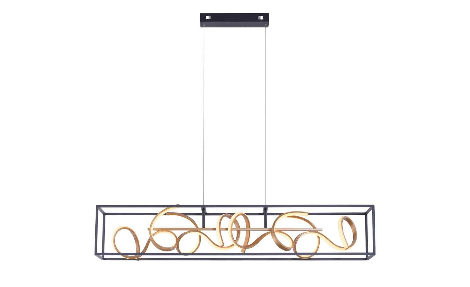 Paul Neuhaus LED-Pendelleuchte, schwarz/goldfarben 7 Paul Neuhaus LED-Pendelleuchte, schwarz/goldfarben – Bild 5