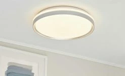 Fischer-Honsel LED-Deckenleuchte, silberfarben mit Bewegungsmelder