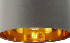 Fischer-Honsel Pendelleuchte, 1-flammig, grau Samt `groß` -Innenleuchten Verkaufsladen 11686071 2 202103171249