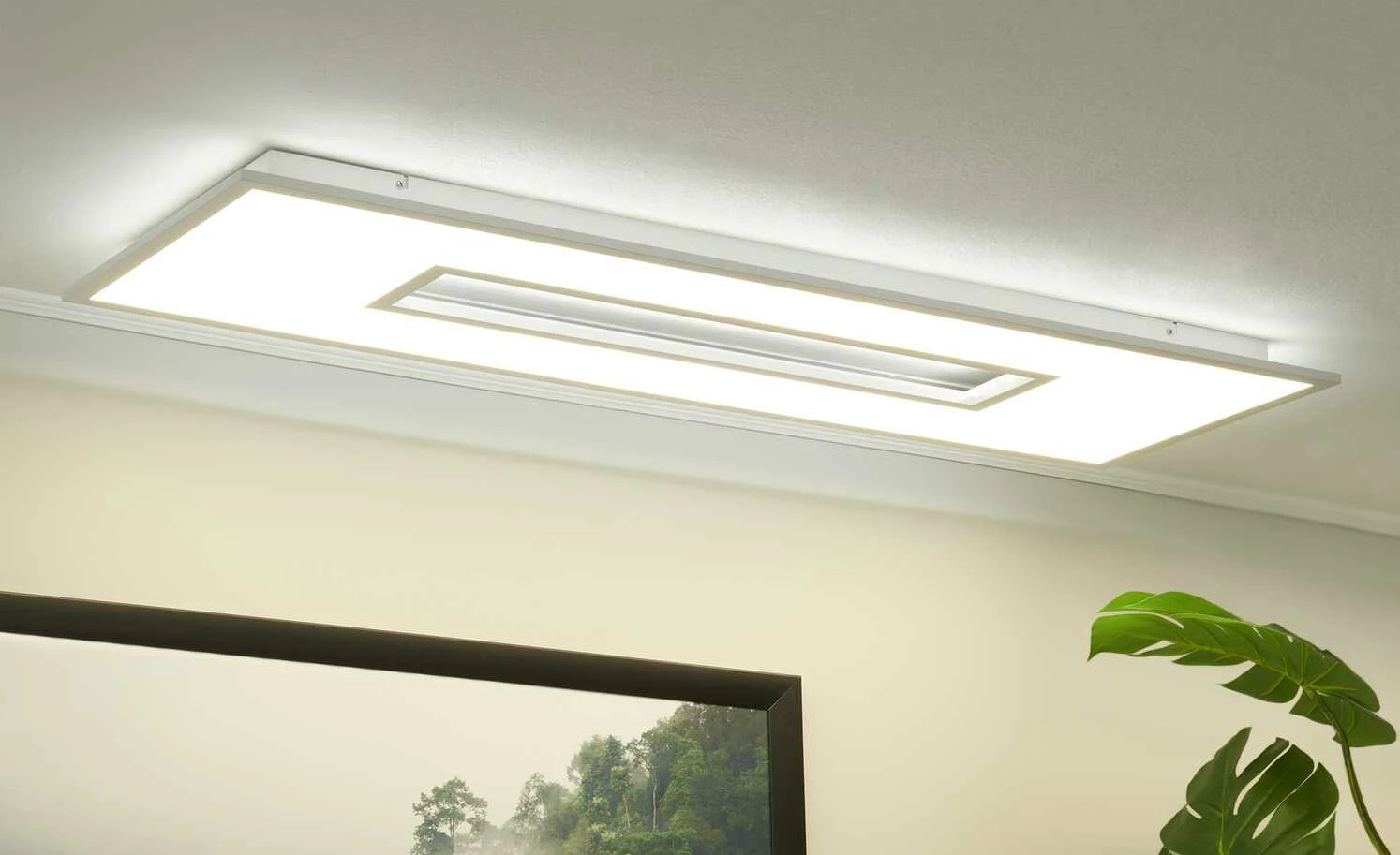 Paul Neuhaus LED-Deckenleuchte, 1-flammig, Weiß mit Backlight 3 Paul Neuhaus LED-Deckenleuchte, 1-flammig, Weiß mit Backlight