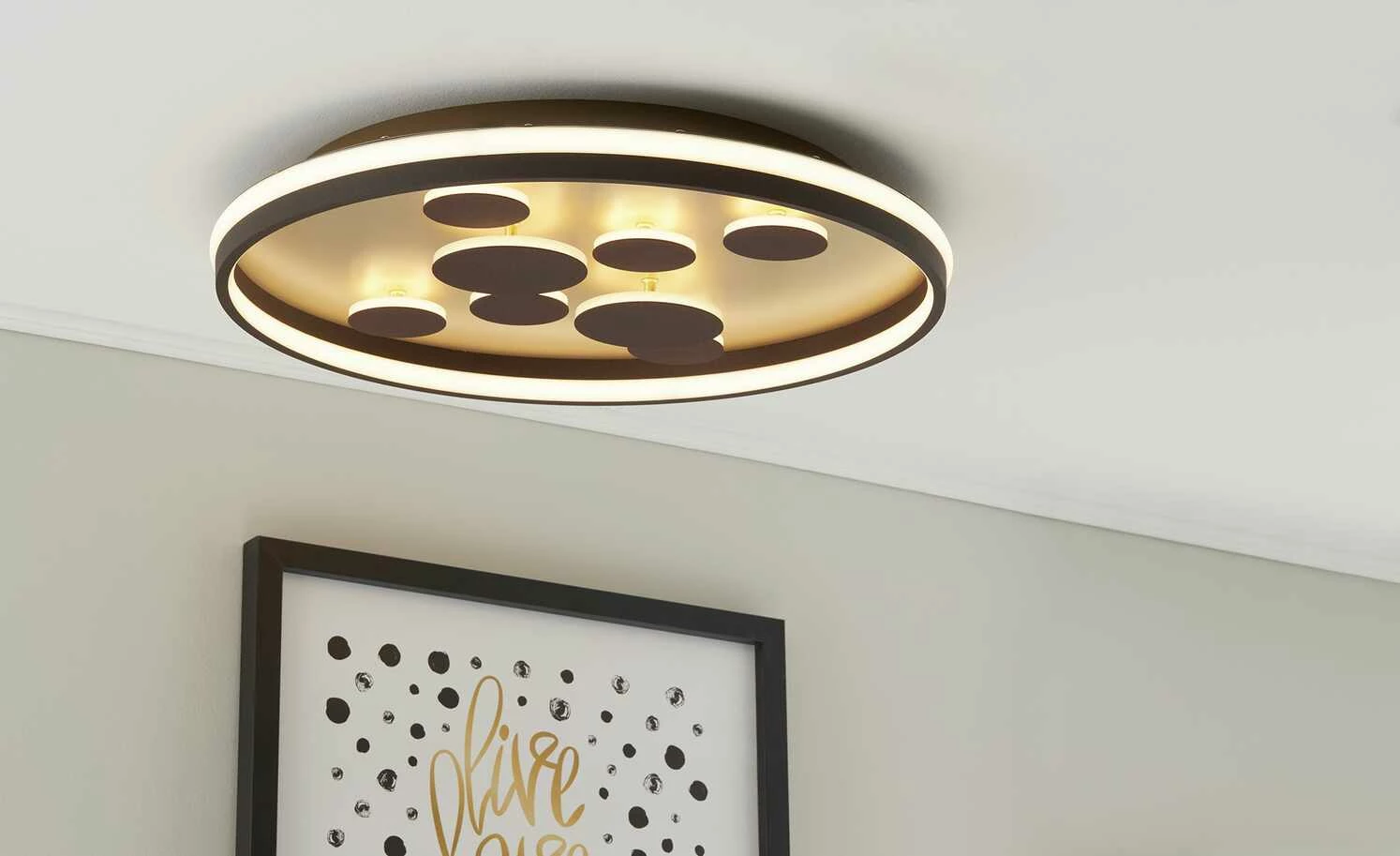 Fischer-Honsel LED-Deckenleuchte braun-rost, rund 4 Fischer-Honsel LED-Deckenleuchte braun-rost, rund – Bild 2