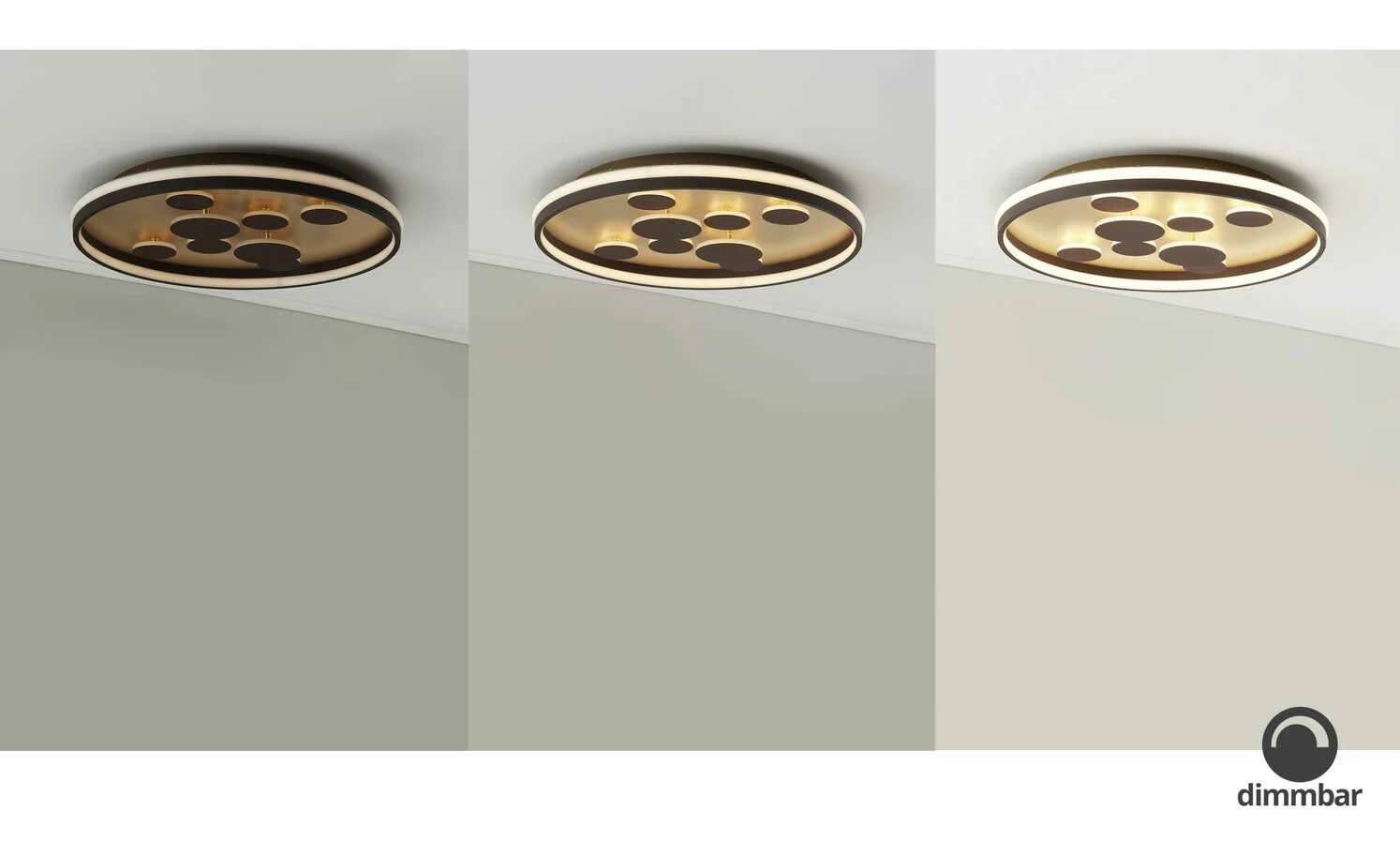 Fischer-Honsel LED-Deckenleuchte braun-rost, rund 3 Fischer-Honsel LED-Deckenleuchte braun-rost, rund