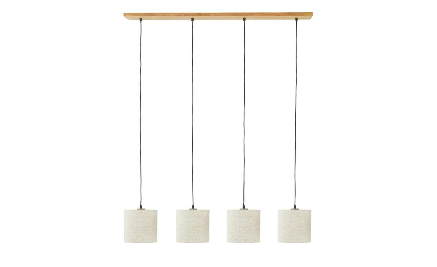 Trio Pendelleuchte, 4-flammig, Pinienholz/ Stoffschirm 5 Trio Pendelleuchte, 4-flammig, Pinienholz/ Stoffschirm – Bild 3