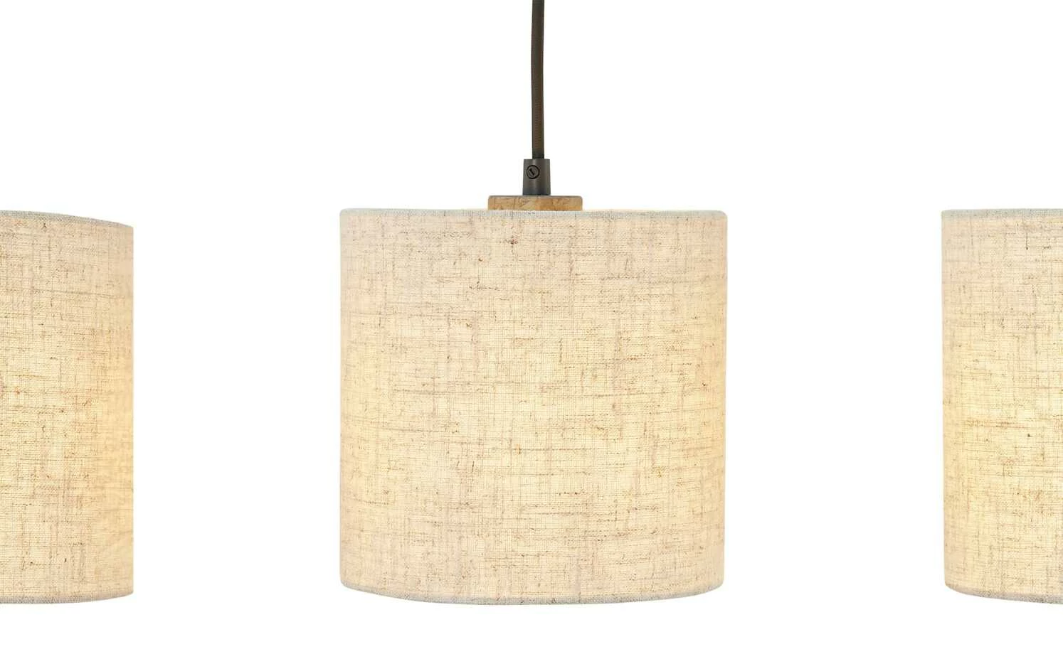 Trio Pendelleuchte, 4-flammig, Pinienholz/ Stoffschirm 10 Trio Pendelleuchte, 4-flammig, Pinienholz/ Stoffschirm – Bild 8