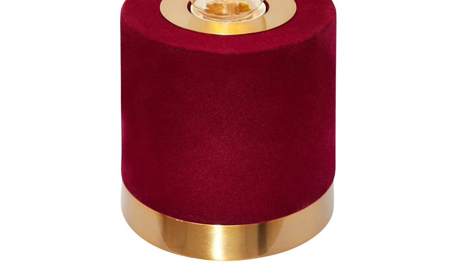 Trio Tischleuchte, 1-flammig, Samt rot 10 Trio Tischleuchte, 1-flammig, Samt rot – Bild 8