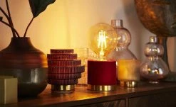 Trio Tischleuchte, 1-flammig, Samt rot 14 Trio Tischleuchte, 1-flammig, Samt rot -Innenleuchten Verkaufsladen 11686162 4 202101182237