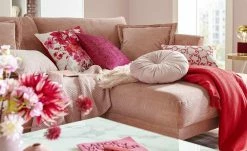 Trio Tischleuchte, 1-flammig, Samt rot