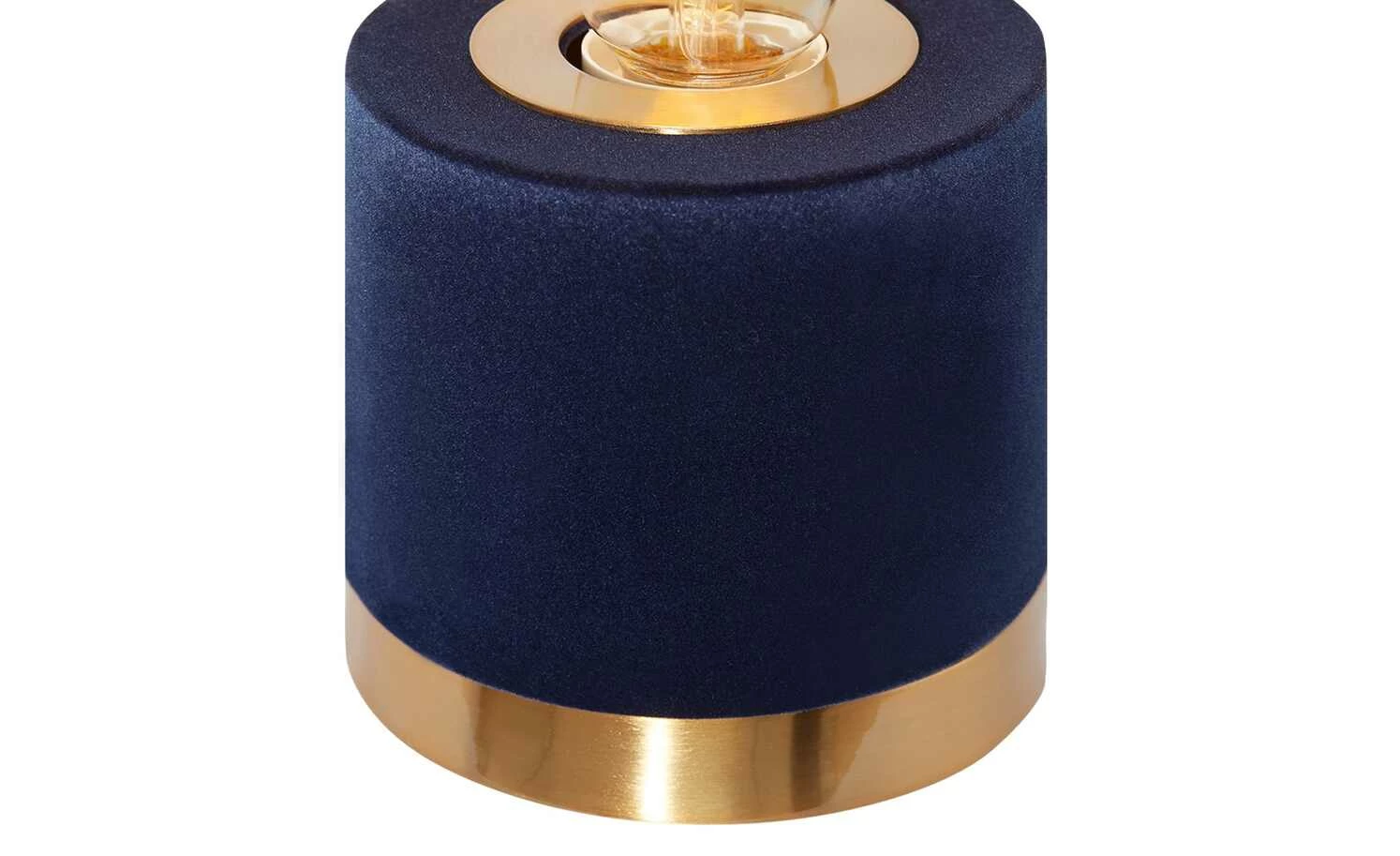 Trio Tischleuchte 1-flammig, Samt blau 6 Trio Tischleuchte 1-flammig, Samt blau – Bild 4