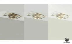 Wofi LED-Deckenleuchte, Alu gebürstet